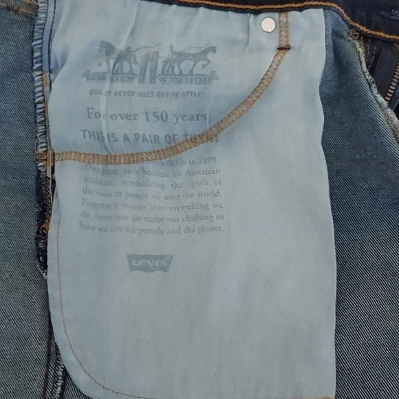 NWOT Levi's Mens 511 Red Tab Indigo Straight Denim Stretch Jeans Size 38W X 32L - Picture 11 of 17